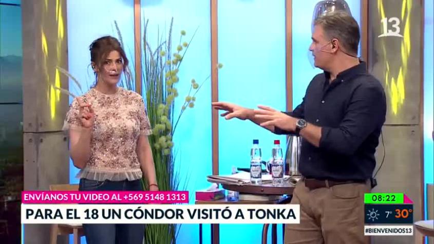 Tonka Tomicic fue sorprendida por hermoso cóndor durante el 18
