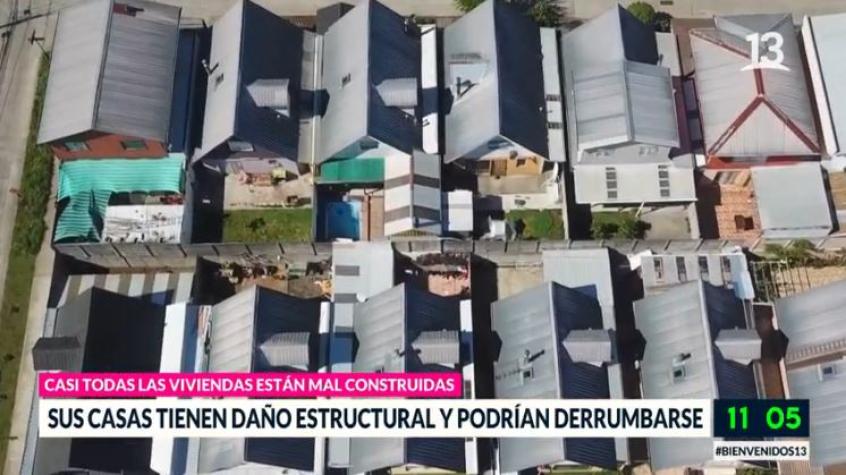 Vecinos denuncian peligro de derrumbe en sus viviendas