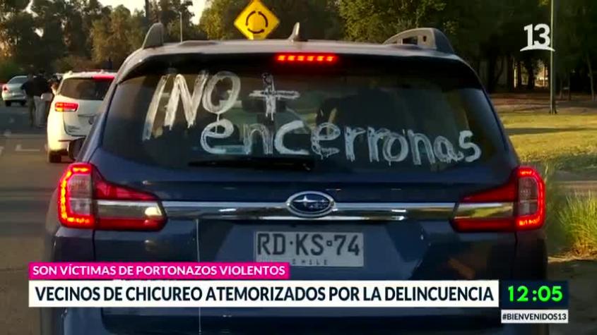 Vecinos de Chicureo exigen mayor seguridad tras violentos asaltos y portonazos 
