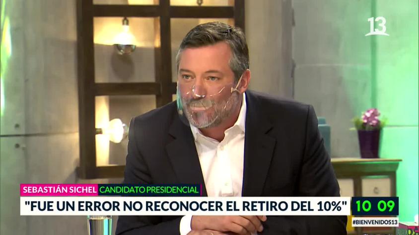 Sebastián Sichel: "Cometí un error al no reconocer altiro el primer retiro del 10%"