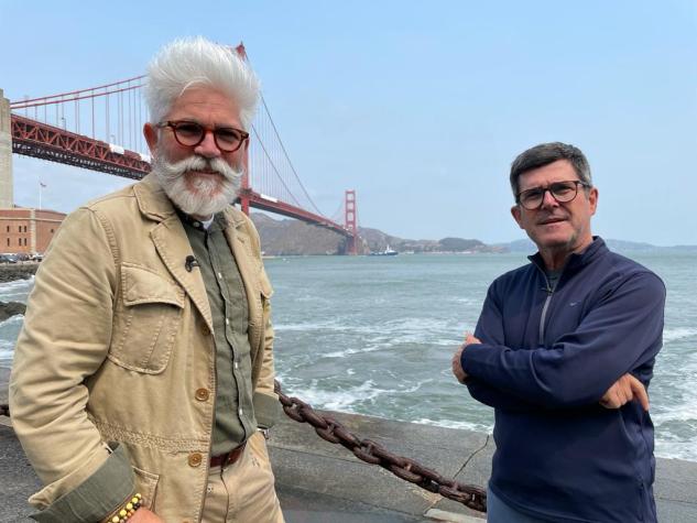 Sánchez y Comparini visitaron el conocido “Golden Gate Bridge”