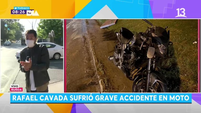 Rafael Cavada sufrió accidente en moto en Ñuñoa