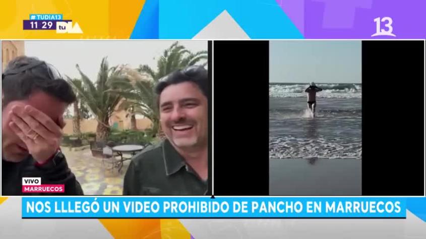 ¡En calzoncillos y con casco! El divertido "video prohibido" de Pancho en Marruecos