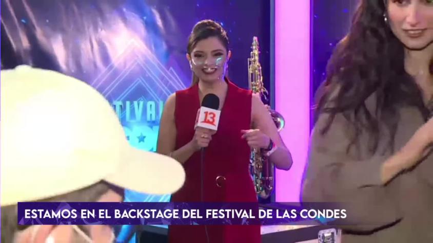No le quedó de otra: Francisca Valenzuela se cruzó por la cámara en el backstage