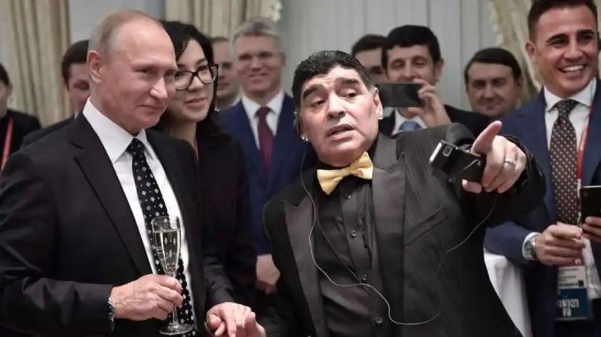 "Reputín del o...": Filtran fuertes insultos de Maradona contra Vladimir Putin