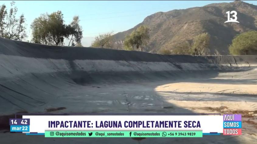 Vecinos de Lo Barnechea viven crítica situación hídrica: Laguna se secó por completo