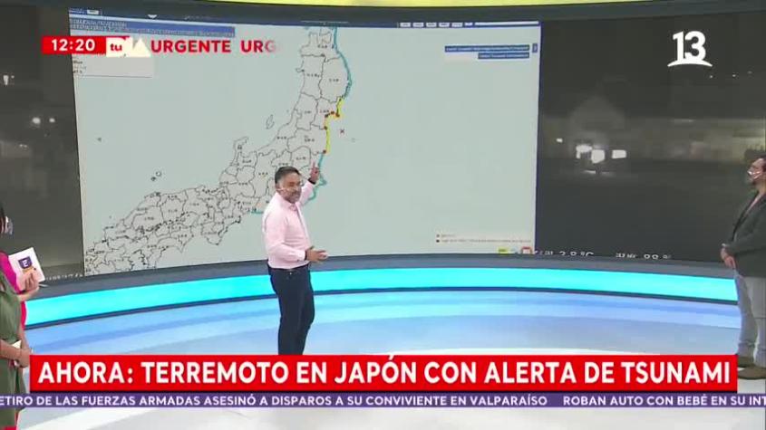 Terremoto en Japón con alerta de tsunami: ¿Hay riesgo para Chile?