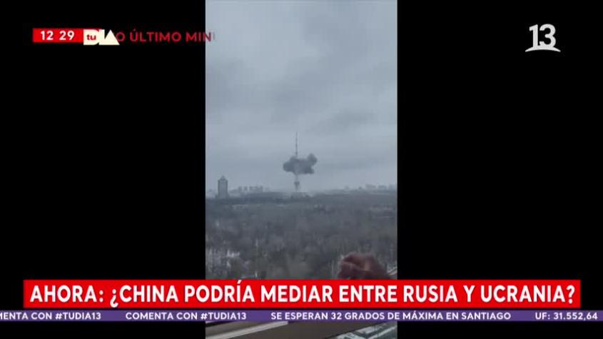 Impactante ataque a torre de televisión en Ucrania 