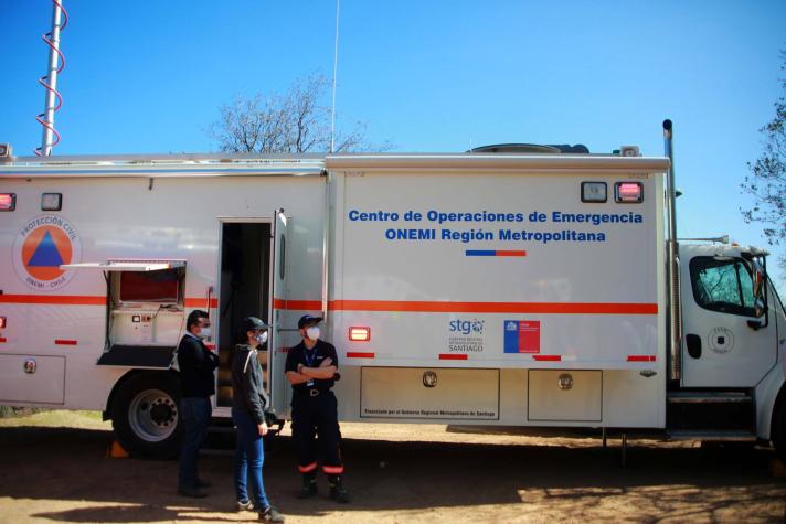 ONEMI declaró alerta preventiva para 10 comunas de la Región Metropolitana