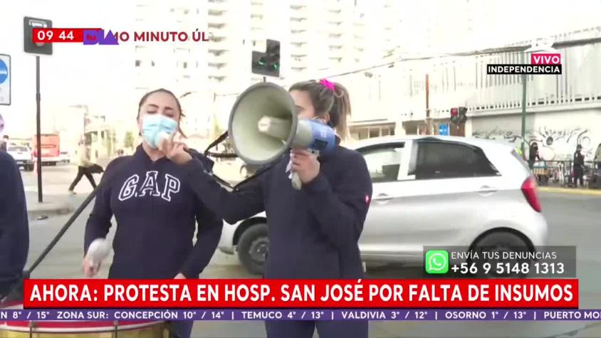 Funcionarios Hospital San José protestan por falta de insumos