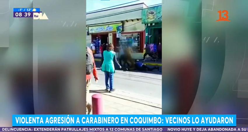 Carabineros fueron atacados en Coquimbo: Vecinos ayudaron en detención a agresores