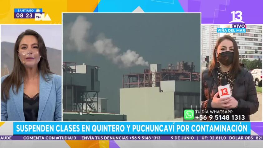 Suspenden clases en Quintero y Pichuncaví por contaminación