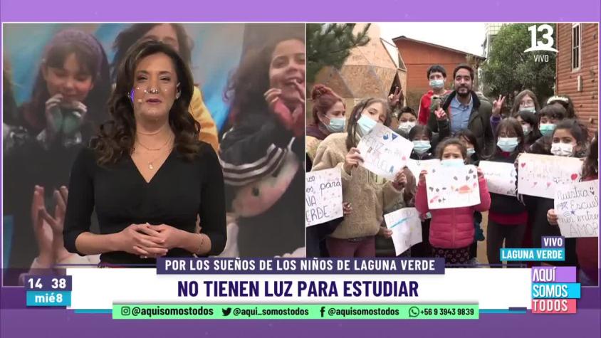 75 niños de la Escuela Laguna Verde no tienen luz para estudiar.
