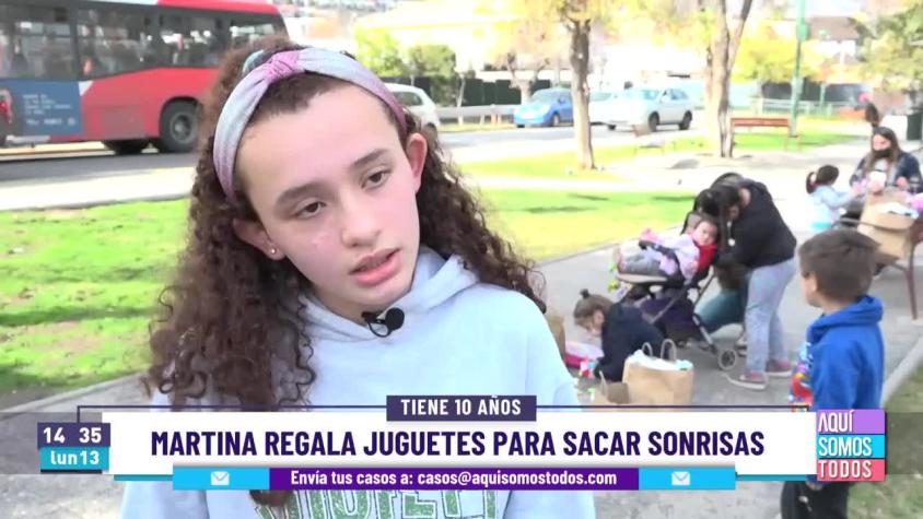 Martina, la niña solidaria.