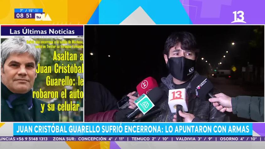 Juan Cristóbal Guarello sufrió encerrona: Lo apuntaron con arma