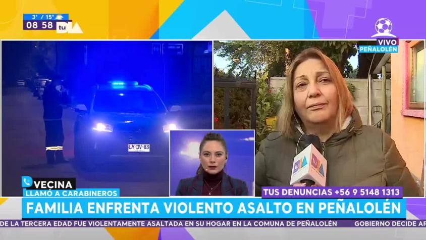 Mujer salta por una ventana tras ser víctima de asalto en Peñalolén