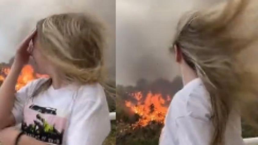 Joven generó indignación en las redes tras realizar baile viral en medio de incendio forestal