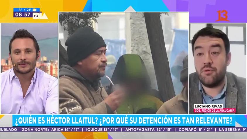 Gobernador de La Araucanía se refiere a la detención de Héctor Llaitul líder de la CAM