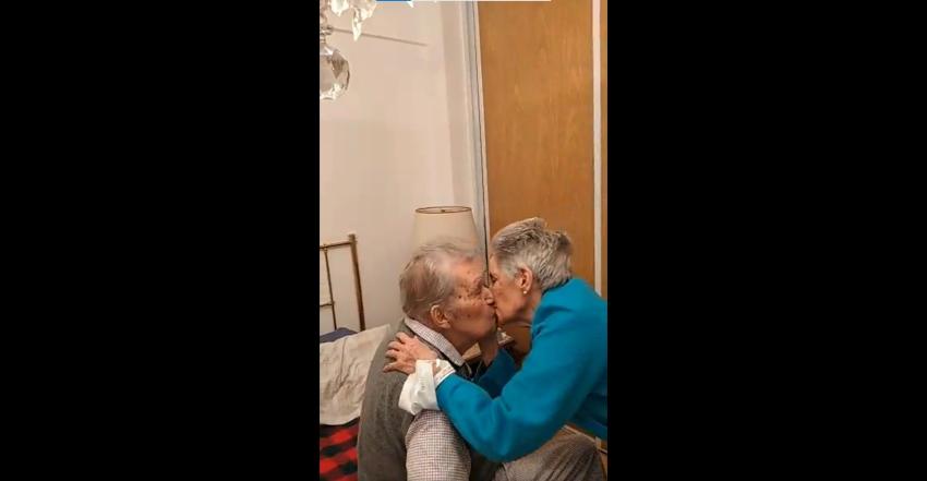 Viva el amor: Pareja de abuelitos enterneció a todo internet con esperado reencuentro