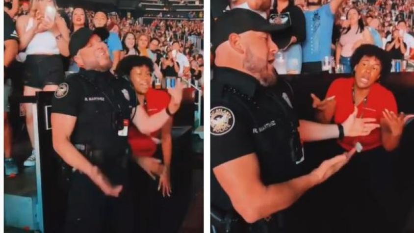 ¡No se pudo resistir! Policía se puso a bailar en concierto de Daddy Yankee y se robó el show