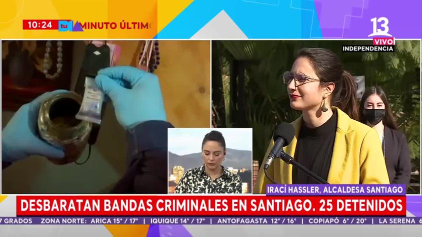 Desbaratan bandas criminales en la comuna de Santiago