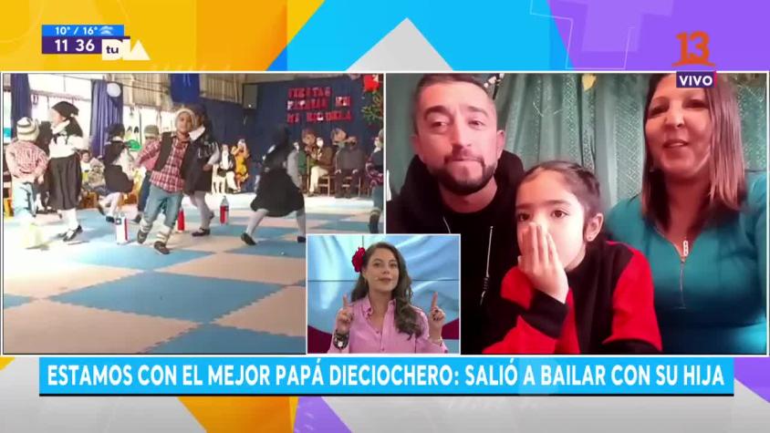 Papá se hizo viral tras salir a bailar "El Costillar" con su hija 