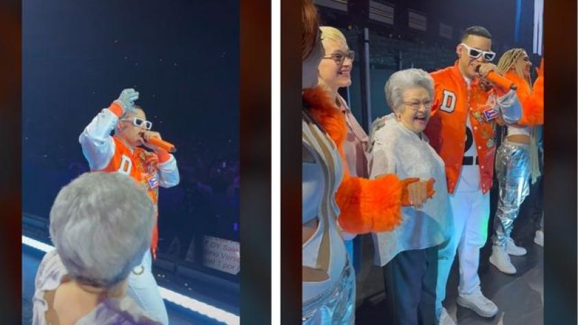 Daddy Yankee invitó a una abuelita a bailar sobre el escenario 