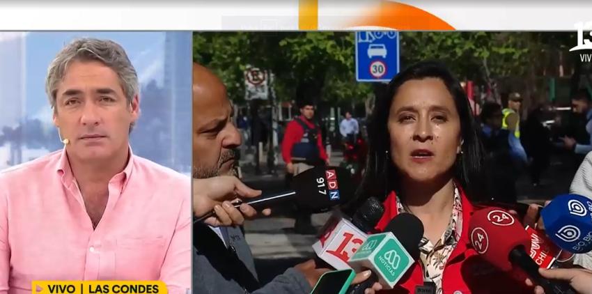 Ministra Tohá confirma hallazgo de explosivo en Las Condes