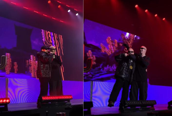 Increíblemente parecidos: J Balvin subió a su doble oficial chileno en pleno concierto