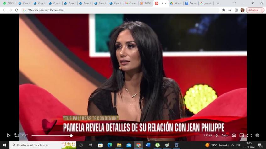 Pamela Díaz aclara todo sobre el "contrato de relación" que tuvo con Jean Philippe
