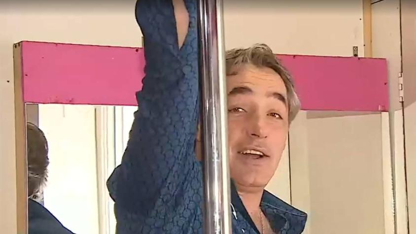 "Repe" se la jugó con osados pasos de Pole Dance