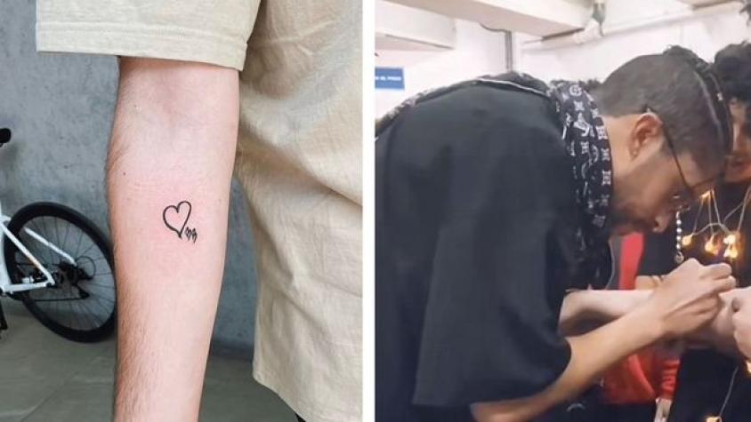 ¡Jugado total! Fan chileno se tatuó el dibujo que Bad Bunny le hizo en el brazo 