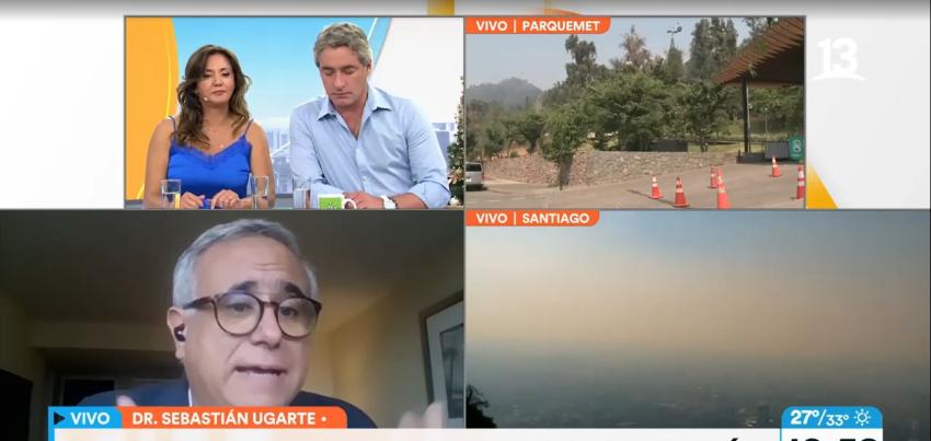 Doctor Sebastián Ugarte entrega recomendaciones ante nube de humo