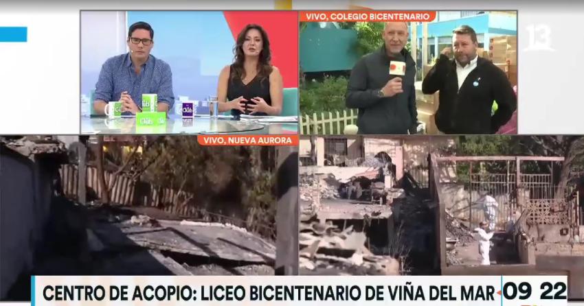 Martín Cárcamo llegó a centro de acopio: “la ropa ya está bien, pero...”