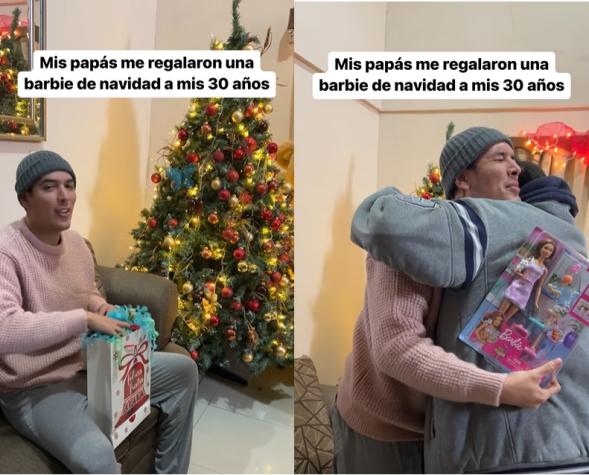 "Te aceptamos": Padres regalan muñeca que siempre quiso a su hijo de 30 años