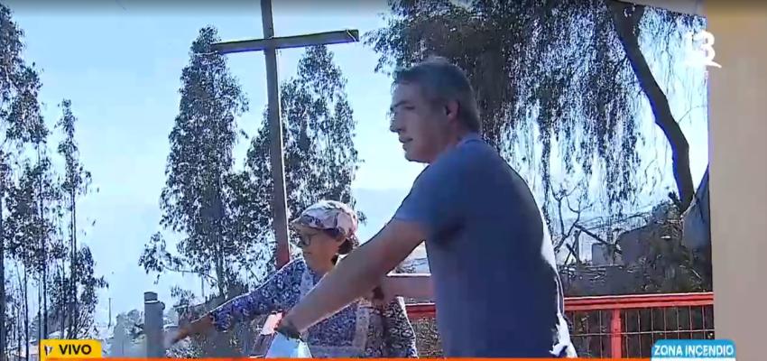 Casa de la señora Rosa salvó milagrosamente, quedó al borde del incendio