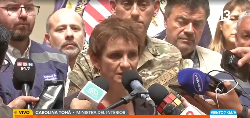 Ministra Carolina Tohá, confirma segunda persona fallecida tras incendio