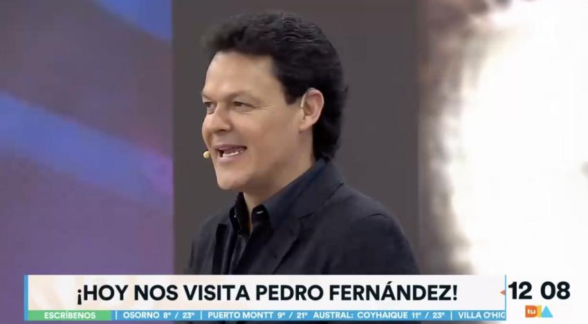 Pedro Fernández visita el estudio de "Tu Día"