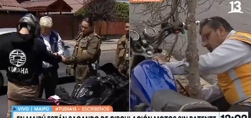 Maipú: Sacan de circulación a motos sin patente