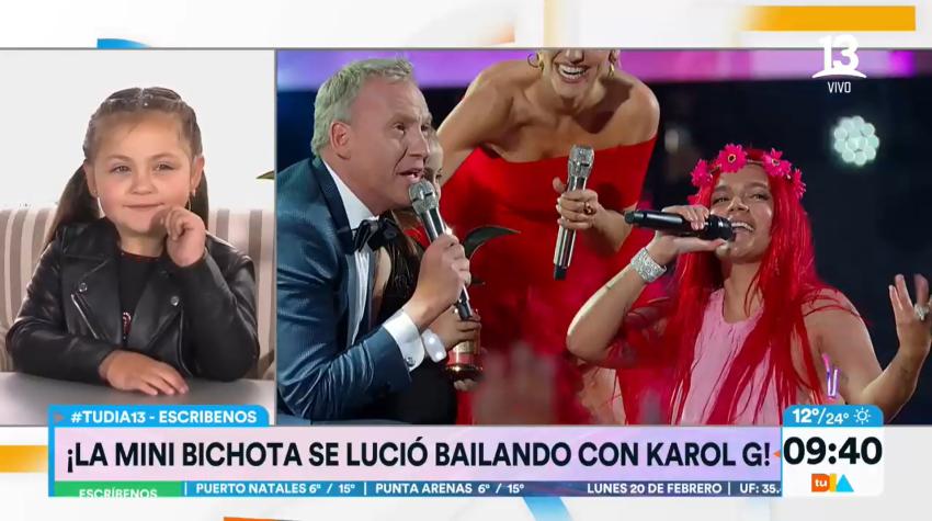 "Era mi sueño conocer a Karol G": Matilda, la "mini bichota", que arrasó en Viña 2023