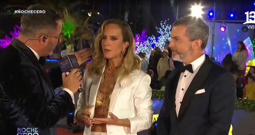 Diana Bolocco se lució con un impecable esmoquin blanco 