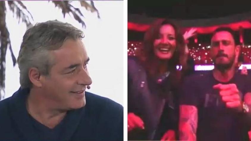 ¡Nuevos amigos! Mauricio Pinilla se sentó en las piernas de Priscilla Vargas