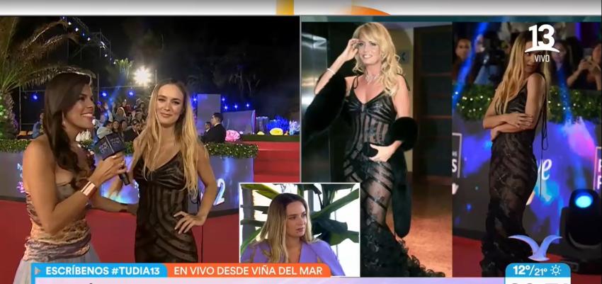 Kika Silva se atrevió y usó icónico vestido de Cecilia Bolocco