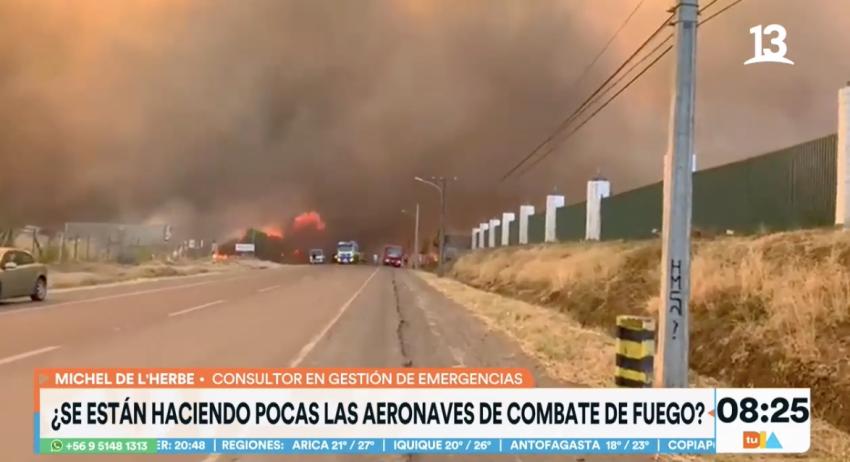 39 incendios en combate en tres regiones del país y estado de catástrofe en Ñuble