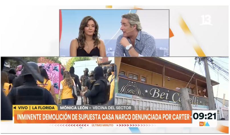 Demolición de "Casa narco" en La Florida, Santiago