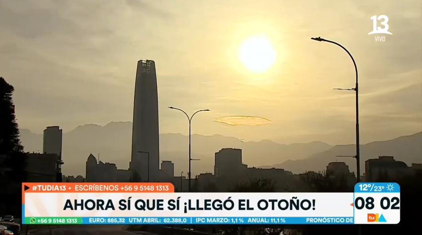 ¡Llegó el otoño a Santiago! La máxima será de 23° este miércoles