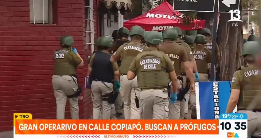 Realizan gran operativo policial en búsqueda de prófugos por homicidio de suboficial Palma