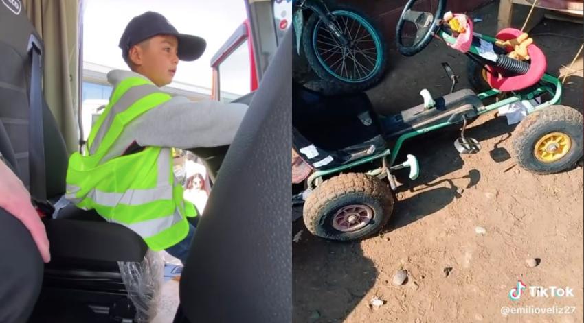 ¡Qué ternura!: Niño recibe su propio camión luego de hacerse viral en TikTok por crear distintos vehículos