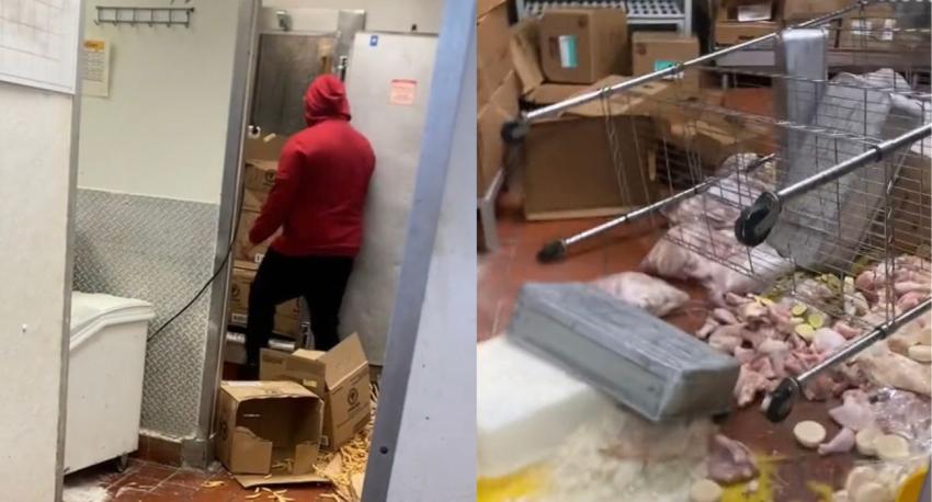 Hombre tuvo día de furia al no recibir su sueldo y terminó destruyendo el restaurante donde trabajaba