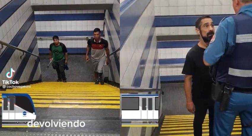 Guardias del Metro graban a evasores de estación y video se viraliza